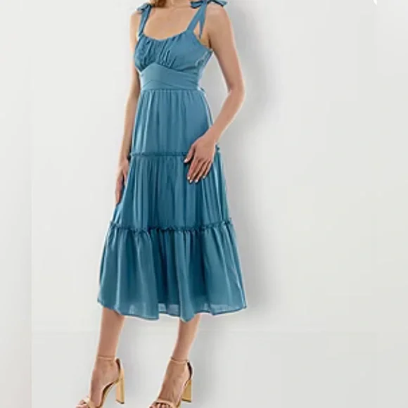 Trixxi Womens Sleeveless Midi Fit + Flare Dress Juniors - Picture 3 of 7
